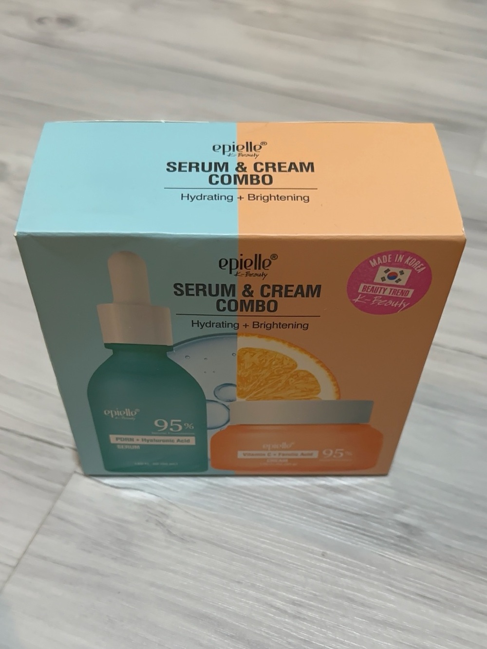Serum & Cream Combo Hydrating + Brightening - Blue & Orange